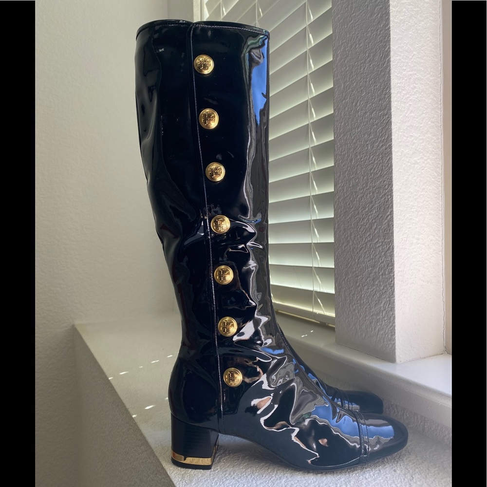 Tory Burch Madison Patent boots size 9